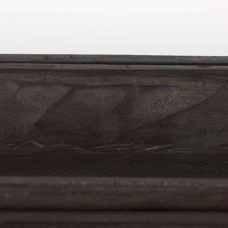 Athena Set of 2 Extra Large Black-Brown Reclaimed Wood Trays by Mercana at Eve Furniture