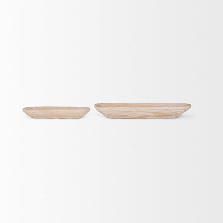 Athena Set of 2 Extra Large Light-Wash Reclaimed Wood Trays by Mercana at Eve Furniture