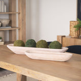 Athena Set of 2 Extra Large Light-Wash Reclaimed Wood Trays by Mercana at Eve Furniture