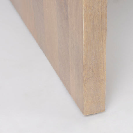 Athens Light Brown Wood w/ White Marble Accent Table by Mercana at Eve Furniture