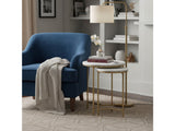 Athens White/Gold 2-Piece Nested End Tables by Crestview at Eve Furniture