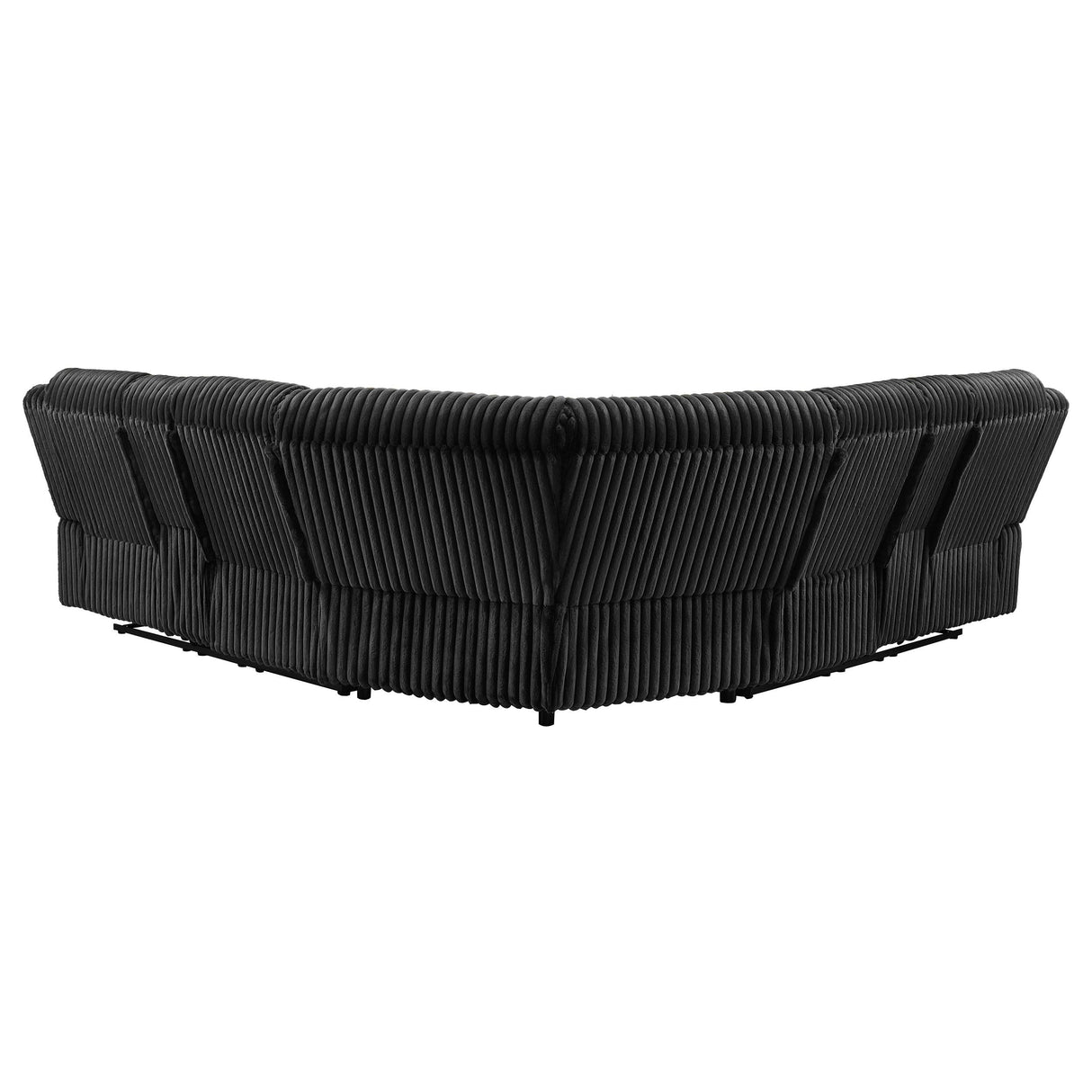 Atkinson Black Upholstered Reclining Sectional Sofa by Coaster at Eve Furniture