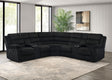 Atkinson Black Upholstered Reclining Sectional Sofa by Coaster at Eve Furniture