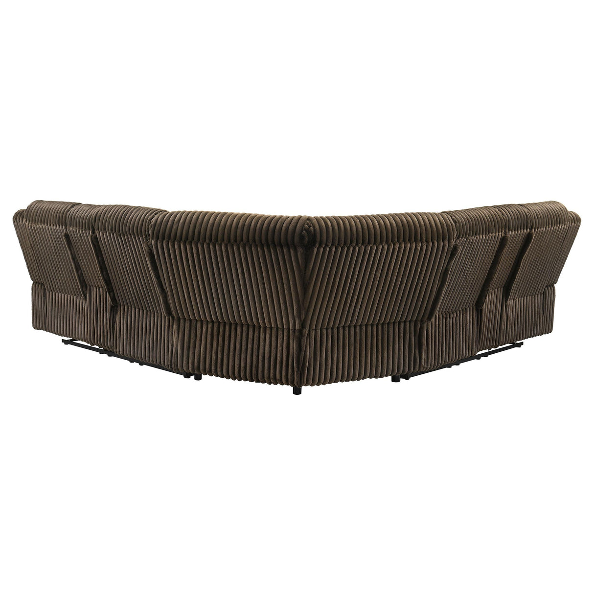 Atkinson Chocolate Upholstered Reclining Sectional Sofa by Coaster at Eve Furniture