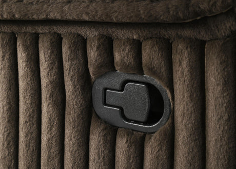 Atkinson Chocolate Upholstered Reclining Sectional Sofa by Coaster at Eve Furniture