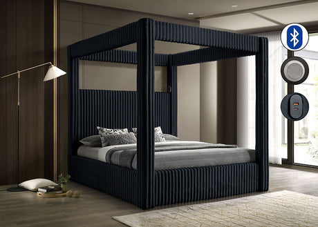 Atlam Black King Platform Bed by New Era Innovations at Eve Furniture