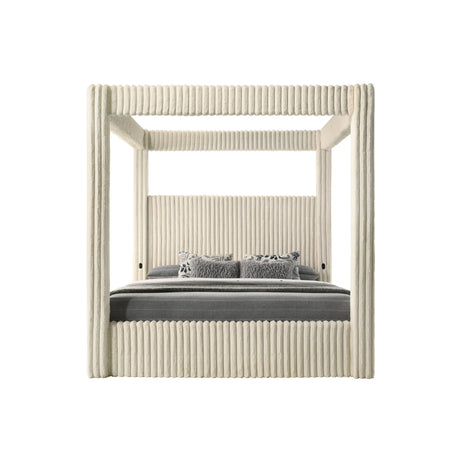 Atlam Cream Queen Platform Bed by New Era Innovations at Eve Furniture