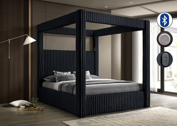 Atlam w/Henley Black Bedroom Set by New Era Innovations at Eve Furniture