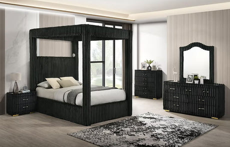 Atlam w/Henley Black Bedroom Set by New Era Innovations at Eve Furniture