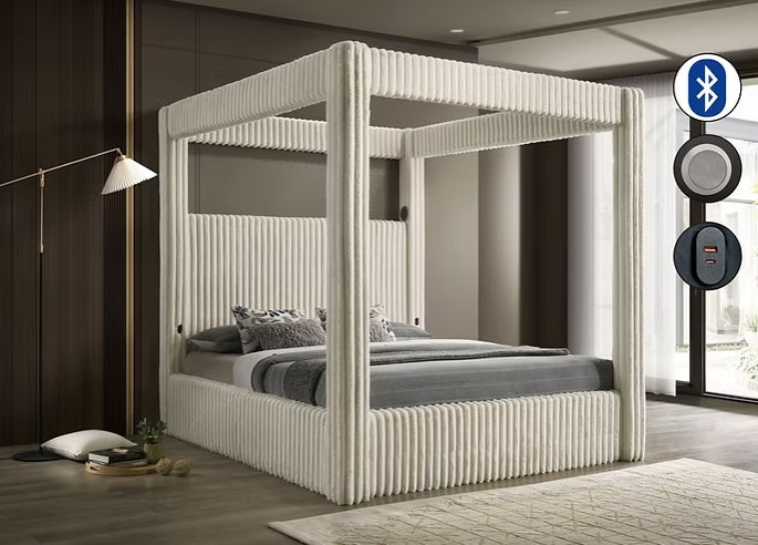 Atlam w/Henley Cream Bedroom Set by New Era Innovations at Eve Furniture