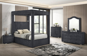 Atlam w/Henley Grey Bedroom Set by New Era Innovations at Eve Furniture
