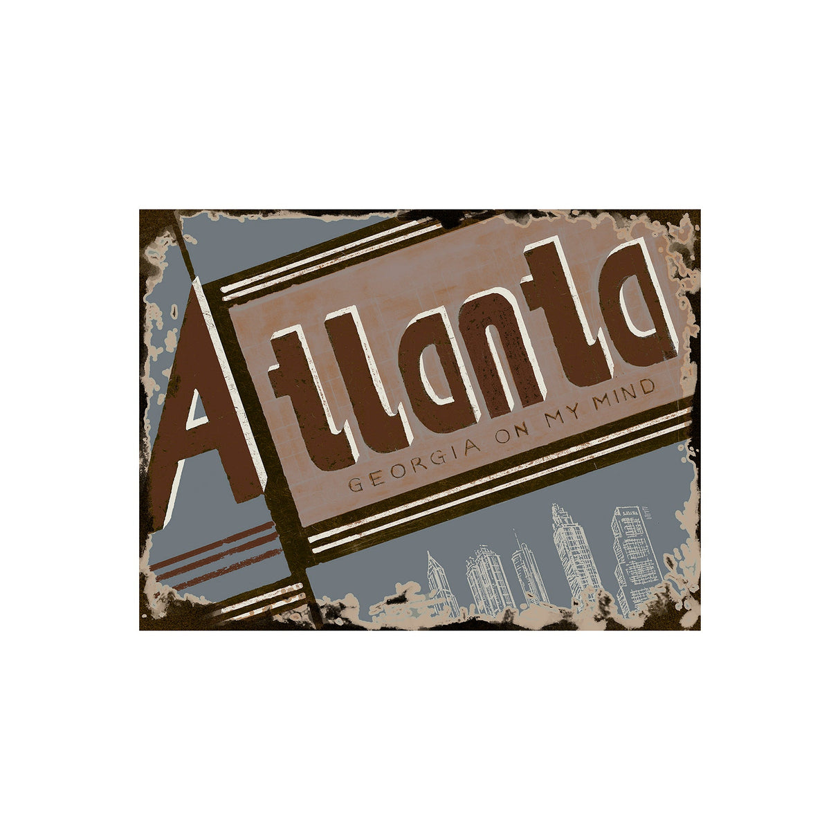Atlanta by Alarm a Hand Embellished Textured Canvas by Mercana at Eve Furniture