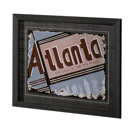 Atlanta by Alarm a Hand Embellished Textured Framed Art Print by Mercana at Eve Furniture
