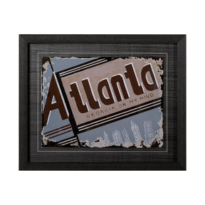 Atlanta by Alarm a Hand Embellished Textured Framed Art Print by Mercana at Eve Furniture