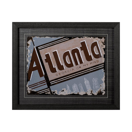 Atlanta by Alarm a Hand Embellished Textured Framed Art Print by Mercana at Eve Furniture