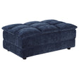 Atlantic Blue Corduroy Ottoman by Coaster at Eve Furniture