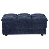 Atlantic Blue Corduroy Ottoman by Coaster at Eve Furniture