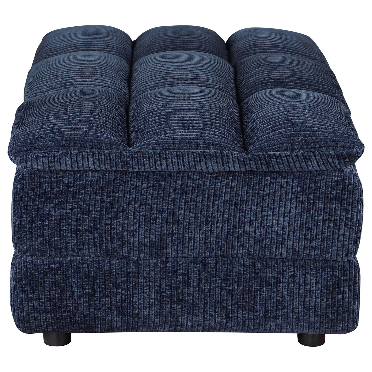 Atlantic Blue Corduroy Ottoman by Coaster at Eve Furniture