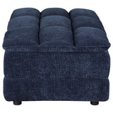 Atlantic Blue Corduroy Ottoman by Coaster at Eve Furniture