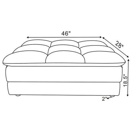 Atlantic Blue Corduroy Ottoman by Coaster at Eve Furniture