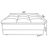 Atlantic Blue Corduroy Ottoman by Coaster at Eve Furniture