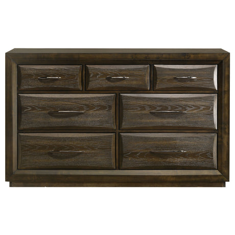 Atlas 7-drawer Bedroom Dresser Cabinet Dark Oak by Coaster at Eve Furniture