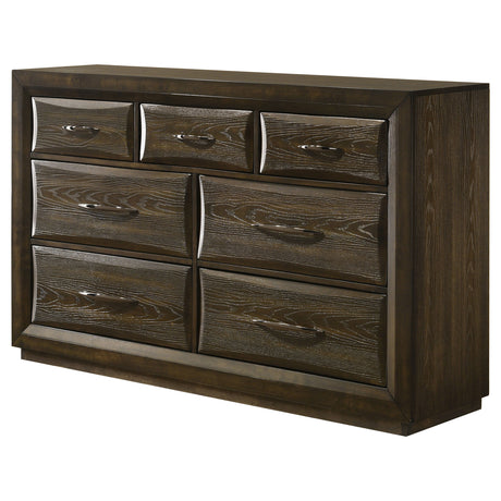Atlas 7-drawer Bedroom Dresser Cabinet Dark Oak by Coaster at Eve Furniture