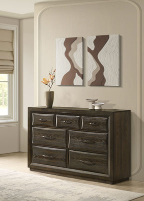 Atlas 7-drawer Bedroom Dresser Cabinet Dark Oak by Coaster at Eve Furniture