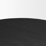Atlas Black Wood Stacked Pedestal Base Round Dining Table by Mercana at Eve Furniture