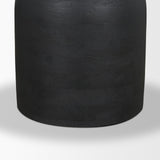 Atlas Black Wood Stacked Pedestal Base Round Dining Table by Mercana at Eve Furniture