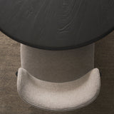 Atlas Black Wood Stacked Pedestal Base Round Dining Table by Mercana at Eve Furniture