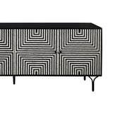 Atlas Black/Cream Four-Door Sideboard by Crestview at Eve Furniture