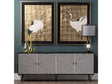 Atlas Black/Cream Four-Door Sideboard by Crestview at Eve Furniture