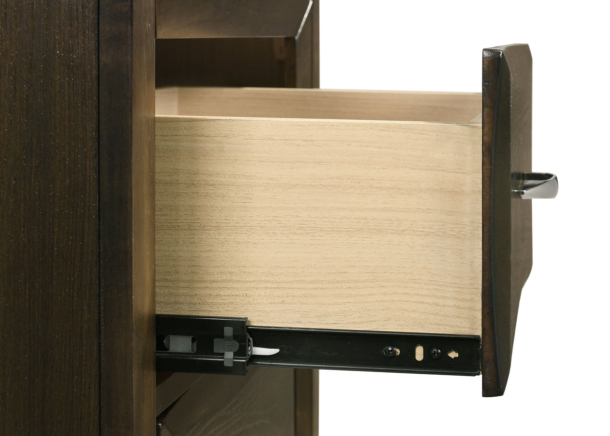 Atlas Dark Oak 2-drawer Bedroom Nightstand Bedside Table by Coaster at Eve Furniture