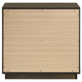 Atlas Dark Oak 2-drawer Bedroom Nightstand Bedside Table by Coaster at Eve Furniture