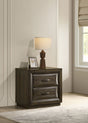 Atlas Dark Oak 2-drawer Bedroom Nightstand Bedside Table by Coaster at Eve Furniture
