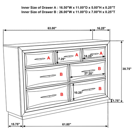 Atlas Dark Oak 4-piece Eastern King Bedroom Set by Coaster at Eve Furniture