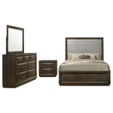 Atlas Dark Oak 4-piece Eastern King Bedroom Set by Coaster at Eve Furniture