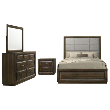 Atlas Dark Oak 4-piece Eastern King Bedroom Set by Coaster at Eve Furniture