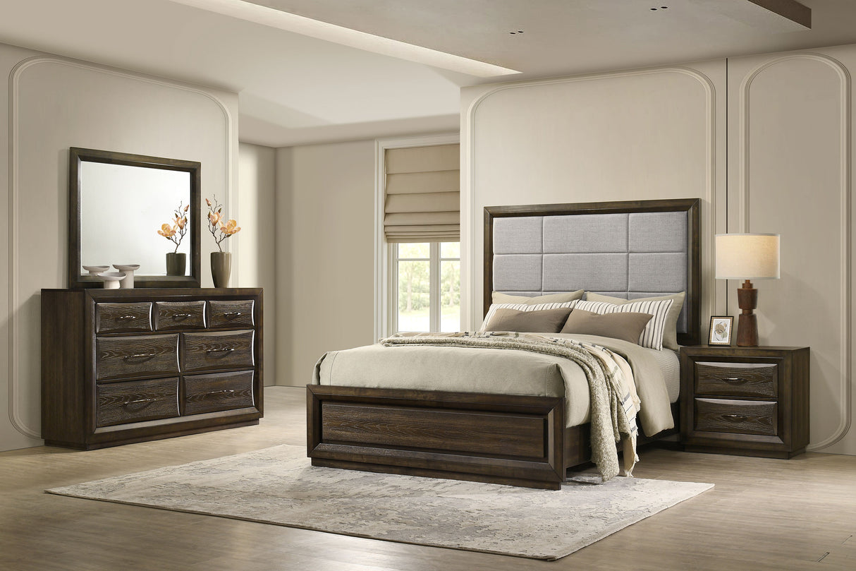 Atlas Dark Oak 4-piece Eastern King Bedroom Set by Coaster at Eve Furniture