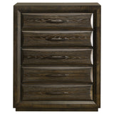 Atlas Dark Oak 5-drawer Bedroom Chest of Drawers by Coaster at Eve Furniture
