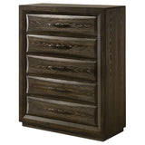 Atlas Dark Oak 5-drawer Bedroom Chest of Drawers by Coaster at Eve Furniture