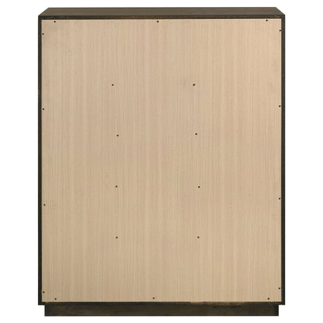 Atlas Dark Oak 5-drawer Bedroom Chest of Drawers by Coaster at Eve Furniture