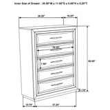 Atlas Dark Oak 5-piece Queen Bedroom Set by Coaster at Eve Furniture