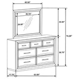 Atlas Dark Oak 7-drawer Bedroom Dresser and Mirror Set by Coaster at Eve Furniture