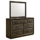 Atlas Dark Oak 7-drawer Bedroom Dresser and Mirror Set by Coaster at Eve Furniture