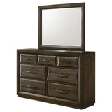 Atlas Dark Oak 7-drawer Bedroom Dresser and Mirror Set by Coaster at Eve Furniture