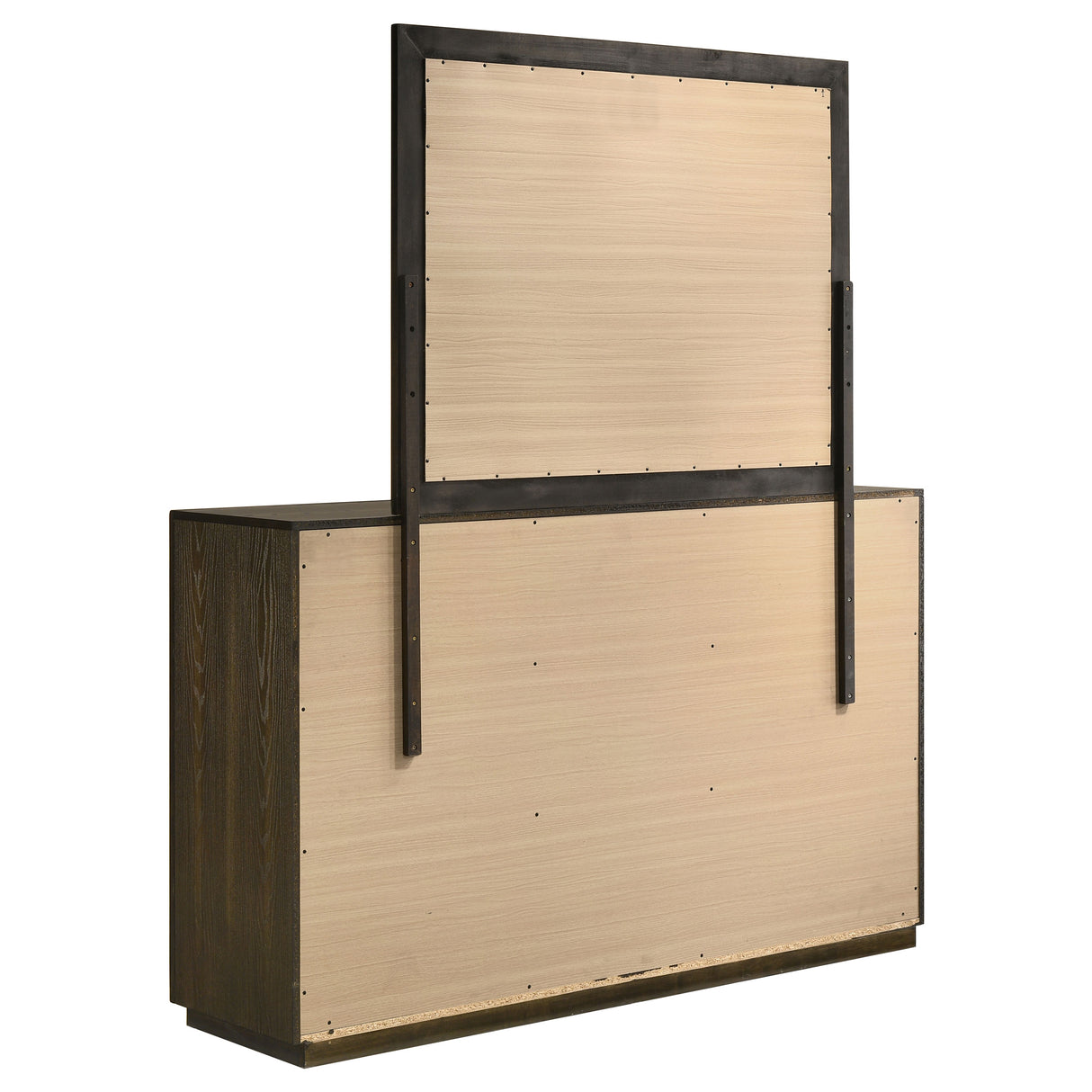 Atlas Dark Oak 7-drawer Bedroom Dresser and Mirror Set by Coaster at Eve Furniture