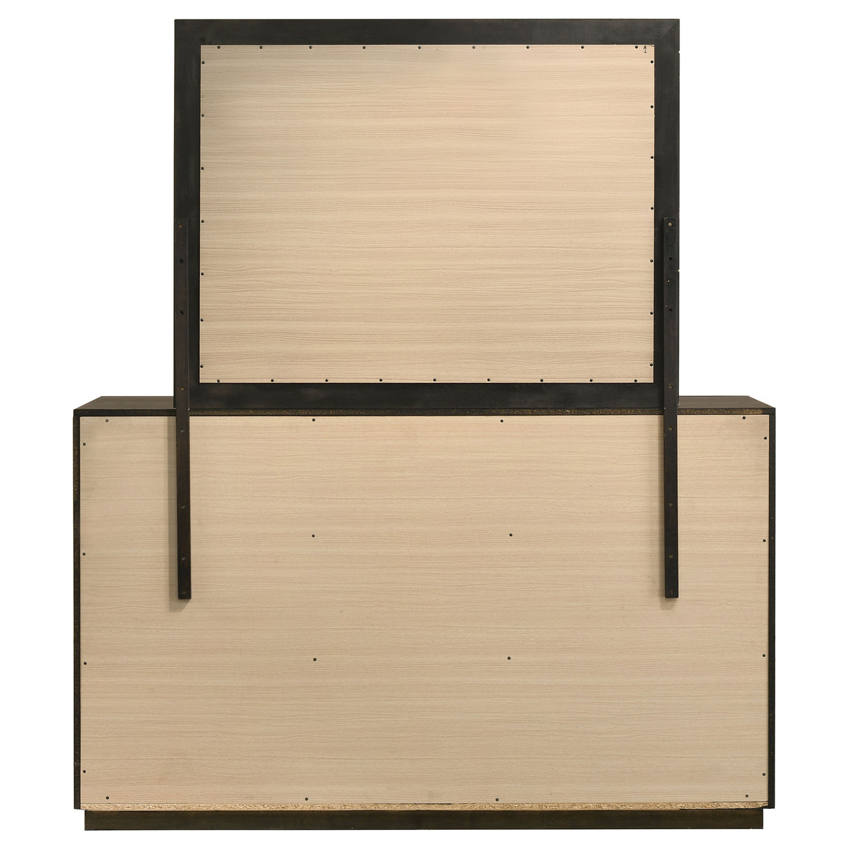 Atlas Dark Oak 7-drawer Bedroom Dresser and Mirror Set by Coaster at Eve Furniture