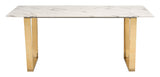 Atlas Dining Table White & Gold by Zuomod at Eve Furniture